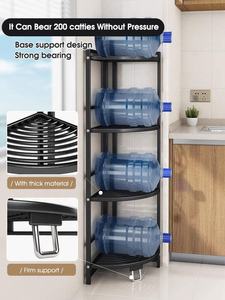 Estante Esquinero Multiusos para Cocina <span class=keywords><strong>y</strong></span> Baño, Estante Esquinero Metálico para Ahorrar Espacio, <span class=keywords><strong>Torre</strong></span> <span class=keywords><strong>de</strong></span> Almacenamiento, Estante <span class=keywords><strong>de</strong></span> Almacenamiento - Product Image 6