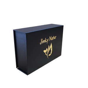 Boîte d'extension de cheveux élégante à couvercle à rabat magnétique personnalisé avec logo de luxe noir Jolie boîte à perruque doublée de satin - Product Image 4
