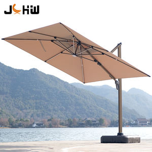 Sombrilla de Patio con Luz LED Solar de Diseño Nuevo, Parasol Romano con Bases para Jardín y Playa - Product Image 2
