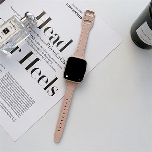 <span class=keywords><strong>Bracelet</strong></span> en <span class=keywords><strong>cuir</strong></span> véritable fin pour accessoires <span class=keywords><strong>Apple</strong></span> <span class=keywords><strong>Watch</strong></span> Série 7 8 45 mm, <span class=keywords><strong>bracelet</strong></span> de montre tendance pour femmes - Product Image 5