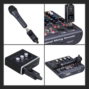 Portable 1 Pair <b>Wireless</b> XLR UHF Audio Transmitter <b>Receiver</b> Easy Mic Line Omni-Directional Polar Handheld Microphone Two - Product Image 5