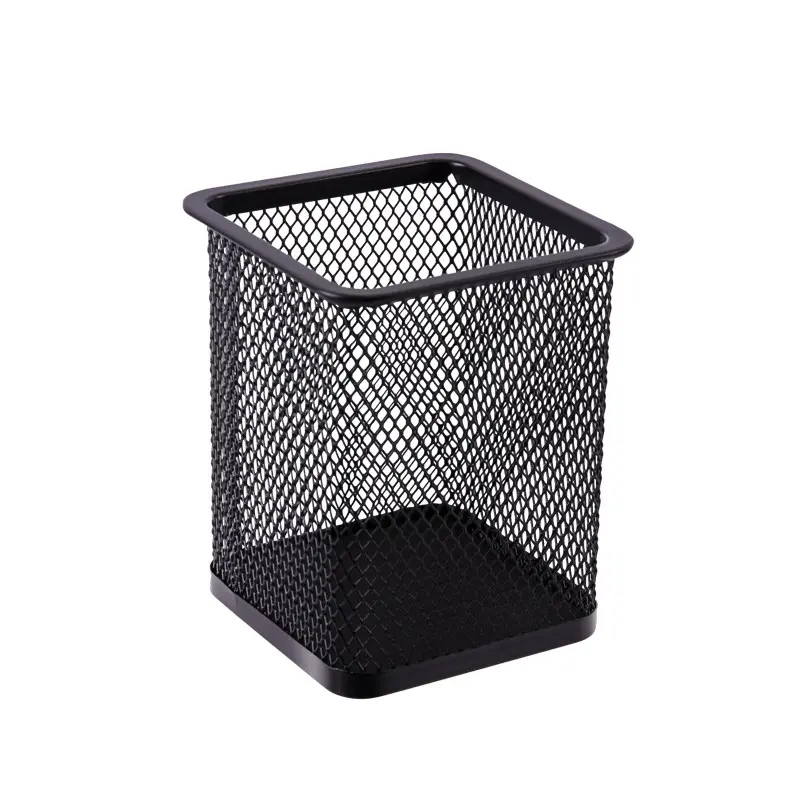 Mesh Square For Desk Organizer Wire Mesh Makeup Brush Holders Pencil Cup