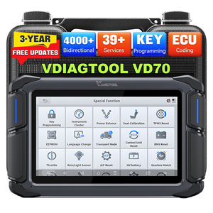 เครื่องทำกุญแจรถยนต์รุ่นใหม่ปี 2026 VD70 VDIAGTOOL รองรับ OBD2 พร้อมฟังก์ชั่นรีเซ็ต 39+ รายการ รองรับการเข้ารหัส EUC รับประกัน 2 ปี - Product Image 2