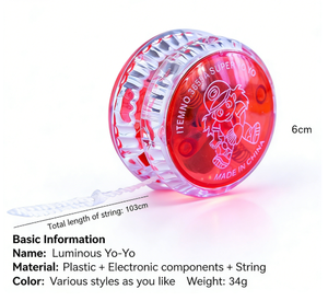 Jouet <span class=keywords><strong>Yoyo</strong></span> Magique Personnalisable avec Logo, <span class=keywords><strong>Yoyo</strong></span> en Plastique de Haute Qualité, <span class=keywords><strong>Yoyo</strong></span> Lumineux Réactif, Jouets <span class=keywords><strong>Yoyo</strong></span> Professionnels pour le Sport - Product Image 4