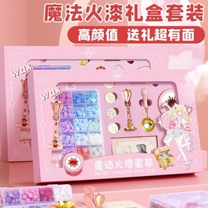 Juego de cera mágica para sellar, kit completo de herramientas con perlas de cera y cabezales de sellos para regalo, boda, bricolaje, fabricación de velas - Product Image 1