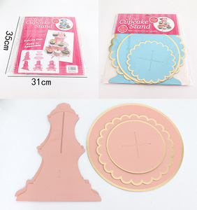 3-परत डिस्पोजेबल 200 जी जन्मदिन के कपकेक मिठाई डाय पेपर क्राफ्ट स्टैंड डिस्प्ले रैक शादी पार्टी केक उपकरण - Product Image 6