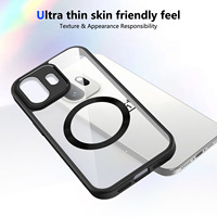 Étui de téléphone magnétique transparent anti-traces de doigts et anti-jaunissement avec support pour OnePlus 15, 13T, 13S, 13R, 1+ 13 PRO, Nord 4, CE4 LITE
