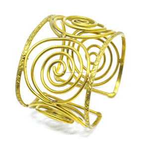 Quality Handicrafts Gold-Plated & Brass Metal Wire Cuff Bracelet summer festival Manufacturer from India Gift <b>for</b> woman <b>man</b> girl - Product Image 4
