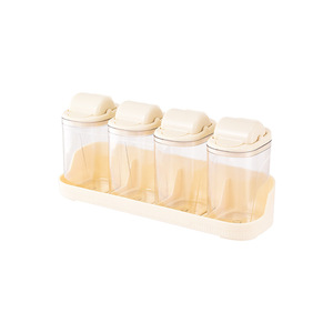 Wall Mountable Spice Jar <b>Set</b> Moisture Proof Plastic Container For Kitchen Condiments Solid Seasonings L Size With Lids - Product Image 5