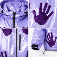 Veste décontractée pour homme, coupe ample, thermochromique, à changement de couleur réactif à la chaleur, imprimé, coupe-vent à capuche pour sports de plein air