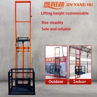 Plateforme élévatrice hydraulique murale pour marchandises, capacité de charge 1 tonne, 3m 4m, pour intérieur et extérieur