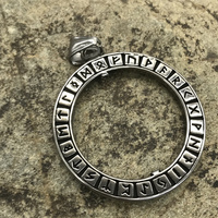 Personnalisé Ancien Argent Bronze Viking Symbole Rune Amulette Pendentif Collier pour Hommes Style Punk En Acier Inoxydable En Cuir Chaîne Boussole