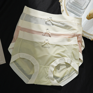 Bragas ultrafinas de máscara de seda de hielo de aire para <span class=keywords><strong>mujer</strong></span> Calzoncillos de cintura media suaves y transpirables frescos dulces al por mayor - Product Image 4