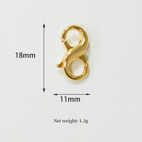 Lot de fermoirs mousquetons double ouverture en or et argent pour la fabrication de bijoux DIY, rallonges de colliers, bracelets et porte-clés