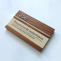Plaques d'immatriculation de maison d'hôtel en acier inoxydable et acrylique de style design moderne Installation adhésive durable