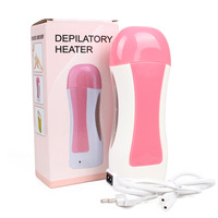 Easy-To-Use Portable Roll-On Wax Warmer Cartridge Depilator with Protective Cap for Full-Body Painless Hair Removal
