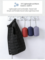 Gilet mat en duvet de canard personnalisé pour homme, léger et pliable, pour veste d'hiver, sans manches, avec doublure matelassée en duvet