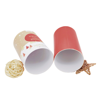 Boîte cylindrique personnalisée en carton recyclé pour thé et café, emballage en tube de papier kraft de qualité alimentaire, impression avec pelliculage mat et dorure à chaud