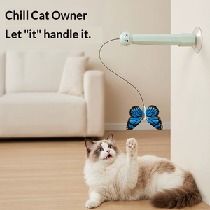 JiaBei <b>Cat</b> <b>toy</b> butterfly feather Automatic boredom buster <b>Interactive</b> plastic <b>toy</b> Cartoon design for <b>cats</b> - Product Image 3