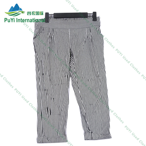 Укороченные спортивные брюки-капри (три четверти) б/у, импорт из Китая, бренд PUYI, летние, для женщин, модель A09, из смешанных материалов - Product Image 3