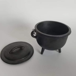 Nouveau Pot en fonte robuste Sant Paolo pour encens et bâtonnets de <span class=keywords><strong>Wicca</strong></span>, avec poignée et couvercle de 4,3 pouces - Product Image 3