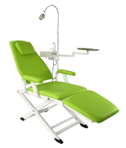 Unité dentaire pliable Chaise dentaire portable Chaise médicale mobile avec unité de turbine à air Crachoir et aspiration pour une utilisation en clinique dentaire - Product Image 5