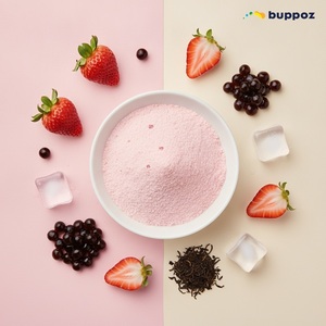 Poudre de thé au lait instantané à la fraise OEM 1kg/sac Certifié Halal Ingrédients pour Bubble Tea de Taïwan - Product Image 5