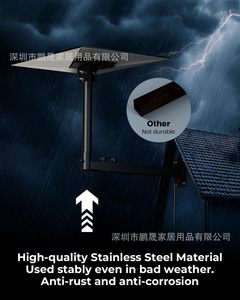 ขาตั้งติดผนังโลหะแบบปรับได้พร้อมเสาต่อขยายสำหรับ Starlink Standard 4 4X V3 สำหรับติดตั้งบนหลังคา - Product Image 3