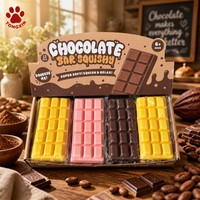 Jouet Squishy TONGXIN en forme de barre de chocolat, en PU souple et collant, à rebond lent, vente en gros, Fidget OEM