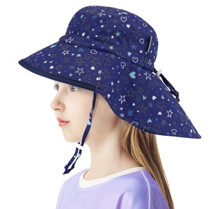 Chapeau pliable à Large bord pour enfants en bas âge, Protection solaire, casquette avec grand rabat de cou, seau personnalisé, pour bébé<span class=keywords><strong>s</strong></span> - Product Image 4