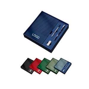 Cuaderno Promocional de 3 Piezas con Cubierta de Cuero y Juego de Bolígrafos de Regalo para Negocios - Product Image 2