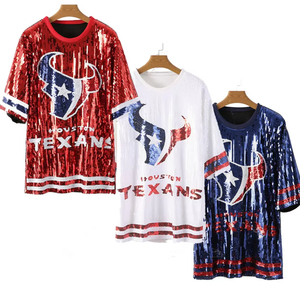 Nuevo <span class=keywords><strong>Vestido</strong></span> de Moda con Pedrería de los Houston Texans para Fiesta de Cumpleaños - Product Image 1