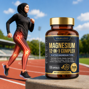 Suplemento <span class=keywords><strong>de</strong></span> <span class=keywords><strong>Magnesio</strong></span> Complexe <span class=keywords><strong>De</strong></span> Nutribrain OEM, Complejo <span class=keywords><strong>de</strong></span> <span class=keywords><strong>Magnesio</strong></span> 12 en 1, Suplemento Dietético para la Relajación Muscular y el Apoyo al Sueño - Product Image 1