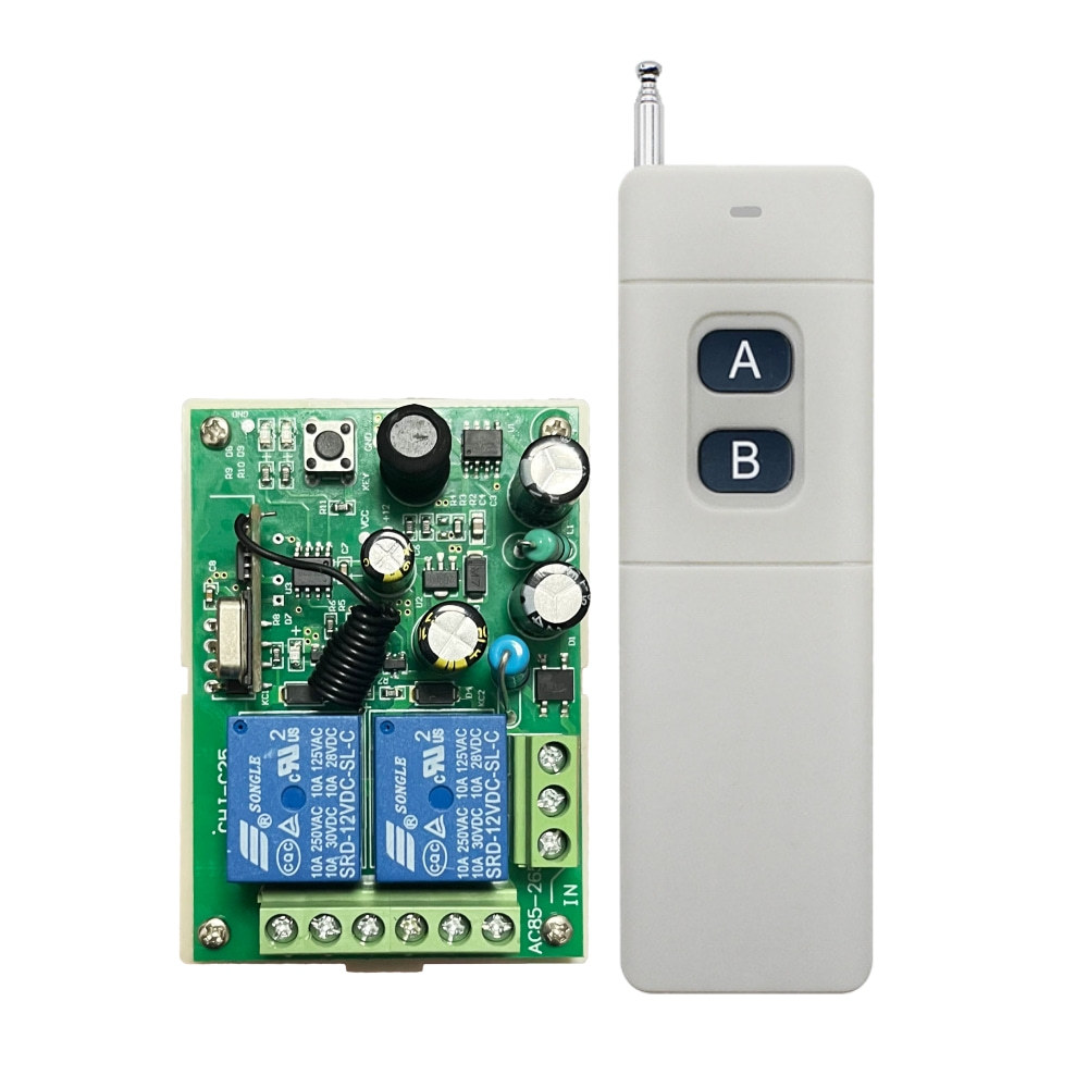 12-24V Learning Code Metal RF Transmitter <strong>Remote</strong> <strong>Control</strong> <strong>Switch</strong> with <strong>100m</strong> <strong>Range</strong> and 4-Button Operation