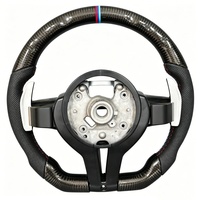 Volante Personalizado con Detalles en Azul Claro para BMW Serie E/F F01 F04 F06 F12 F20 F22 F28 F46 E81 E90