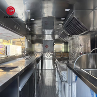Camion de restauration rapide mobile Park Seaside, cuisine mobile pour hot-dogs, kiosque à glaces, chariot à hot-dogs avec grill et friteuse, remorque alimentaire