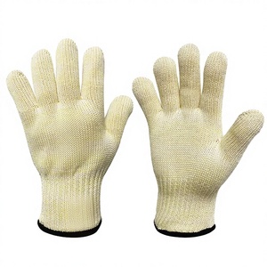 Guantes de Bombero de <span class=keywords><strong>Aramida</strong></span> Amarilla Flexibles de Metal al por Mayor, Transpirables, Industriales, Resistentes a Cortes - Product Image 1