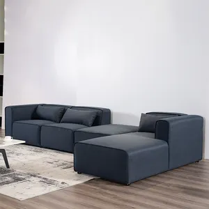 Vải Modular Sofa 7 Chỗ Ngồi Lounge Elast Webbing Bộ Sofa Nhung Couch