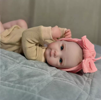 Poupée Reborn en Silicone Souple de 20 Pouces avec Veines Visibles, Jouet Bébé Réaliste en Silicone, Poupée Tendance pour le Commerce International Transfrontalier