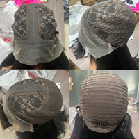 Peluca Larga de Cabello Liso 13x4 con Flequillo, Cabello Remy Virgen 100%, 180% de Densidad, Nudos Decolorados Vietnamitas