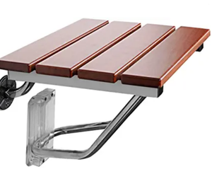 Asiento de Ducha Plegable de Pared con Soporte de Acero Inoxidable - Product Image 1