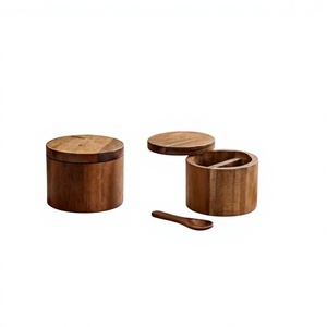 Decorative Classic Wooden <b>Jar</b> Wooden Lid 250mL Capacity Home <b>Kitchen</b> Organization Durable Eco-Friendly Custom Size/Color/Logo - Product Image 5