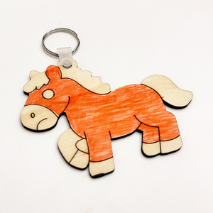 Décorations de banquet pour bébé de 100 jours, porte-clés exquis en bois contreplaqué Pomy - Product Image 2