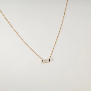 Collar Minimalista de Oro de 14K con Piedra Lunar, Delicado Collar de Oro Sólido con Diseño en Capas, Elegante Joyería Fina, Regalo para Ella en Aniversario - Product Image 4