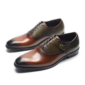 Chaussures Richelieu pour Hommes Haut de Gamme en Cuir Véritable Respirantes à Lacets Faits Main Durables - Product Image 5