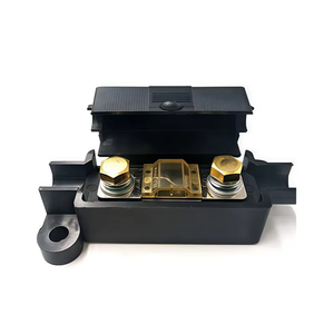 Caja de Fusibles Universal para Aire Acondicionado de Automóvil, <span class=keywords><strong>Portafusibles</strong></span> de 1 Vía con Perno de Horquilla Pequeño, Base de Fusibles de 60V 36V 24V 12V, Color Negro ANS-H2 - Product Image 1