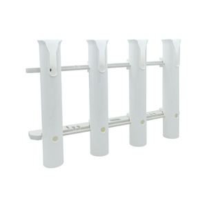 Support de canne à pêche télescopique à 4 tubes en PP blanc pour équipement de pêche en bateau - Product Image 1