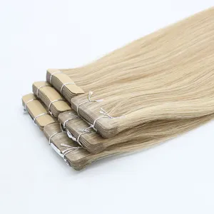 Cinta de cabello humano 100 de doble estirado europeo de alta calidad en cabello de cinta Remy Real Natural