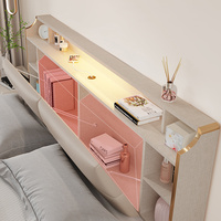Lit Moderne pour Chambre à Coucher avec Rangement – Cadre de Lit Queen/King Size en Bois Multifonctionnel Style Tatami