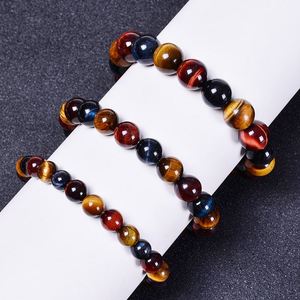 Bracelet en pierre naturelle avec perles de verre colorées, pour une pensée optimiste, vidéo marketing HD fiable fournie, inspection par une tierce partie - Product Image 1